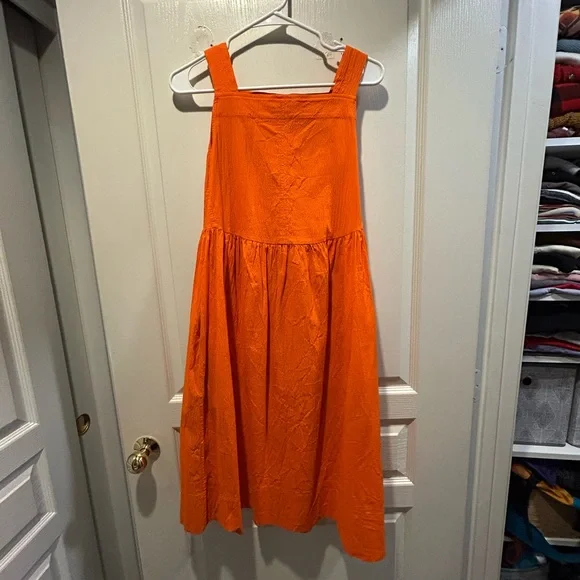 Everlane Bright Orange Sleeveless Dress - Picture 2 of 3